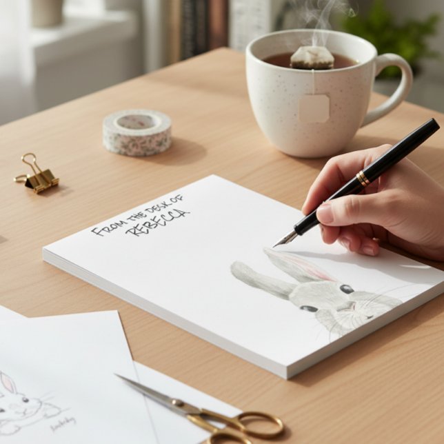 Bloc De Notas Conejo conejo de conejo de búsqueda desde la mesa  (Subido por el creador)