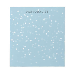 Bloc De Notas Confetti azul y blanco