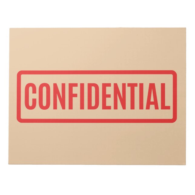 Bloc De Notas Confidencial (Frente)