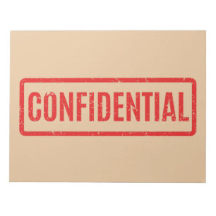Bloc de notas confidencial marcado