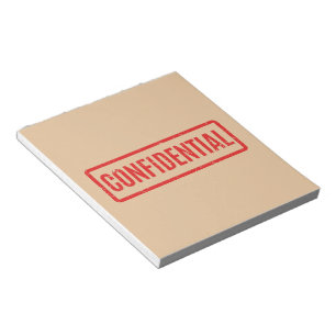 Bloc de notas confidencial marcado