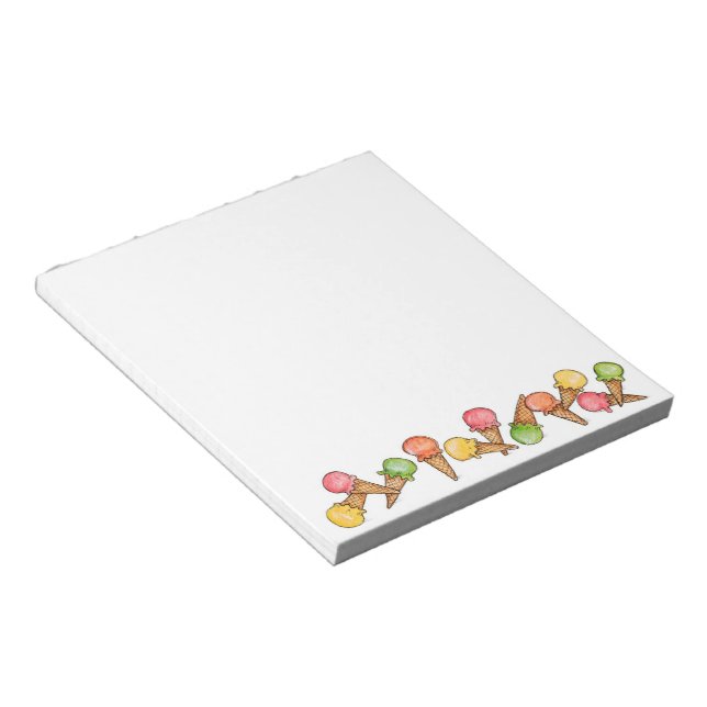 Bloc De Notas Cono De Crema De Hielo - Notepad (Lado Derecho)