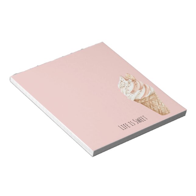 Bloc De Notas Cono de helado Life is Sweet (Lado Derecho)
