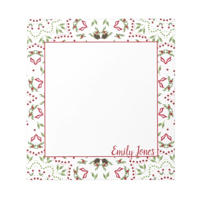 Bloc De Notas Conos de pino, bayas manala pad personalizado (Frente)