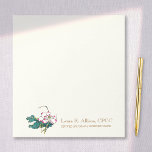 Bloc De Notas Consejero de Salud Holística de las Flores de Lotu<br><div class="desc">Ilustracion vintage artístico de la flor del loto - i</div>