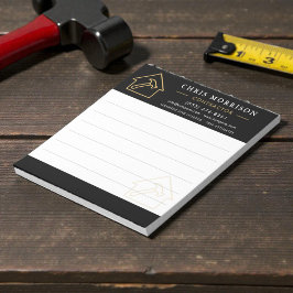 Bloc De Notas Construction Company Black Gold Notepad