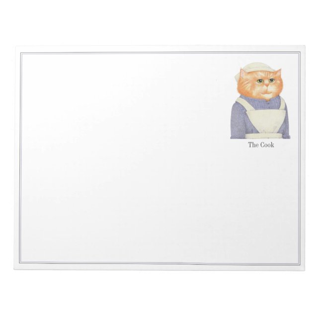 Bloc de notas COOK CAT 11x8.5 (Frente)
