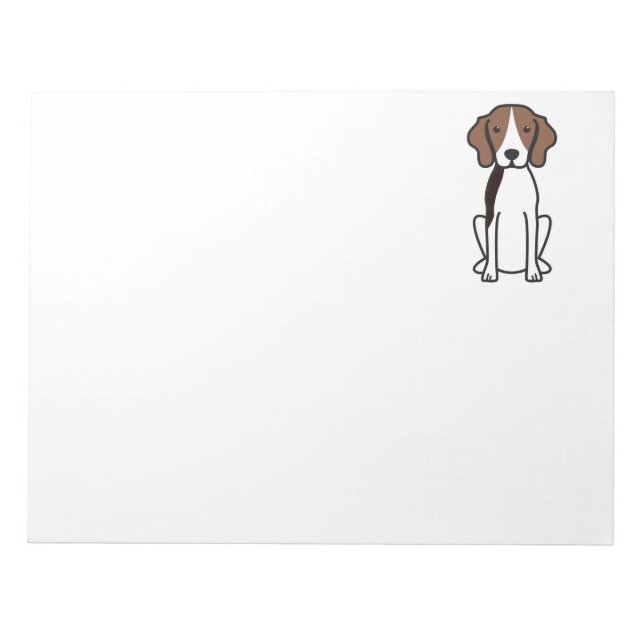 Bloc De Notas Coonhound Walker Tree perro dibujo animado (Frente)