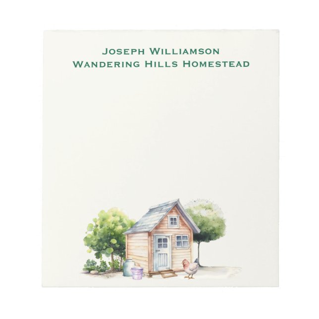 Bloc De Notas Coop de pollo personalizado (Frente)