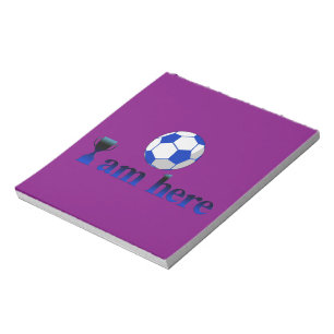 Bloc De Notas Copa divertida de fútbol - Estoy aquí