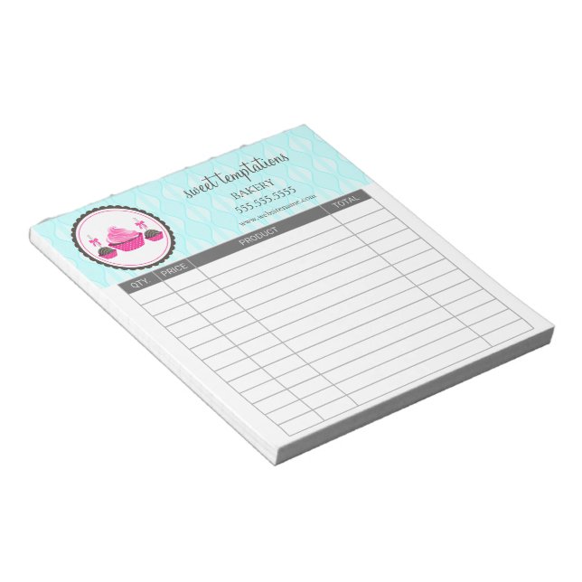 Bloc De Notas Copas de pasteles y copos de pasteles para Aqua (Lado Derecho)