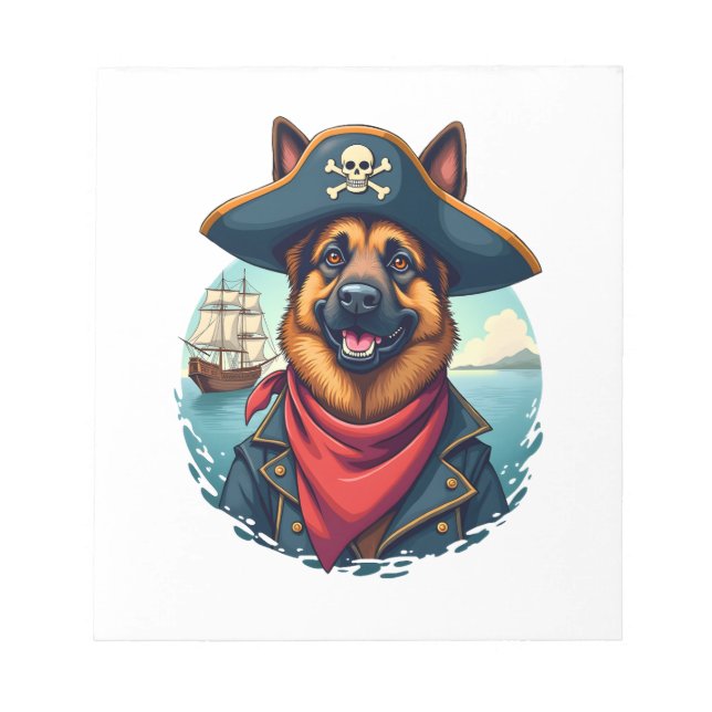 Bloc De Notas Copia Pirata de Perro Pastor Alemán (Frente)