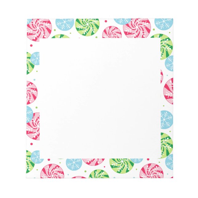 Bloc De Notas Copo de nieve de vacaciones (Frente)