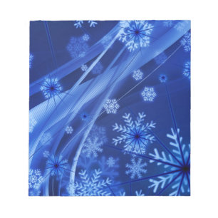 Bloc De Notas Copos de nieve azules