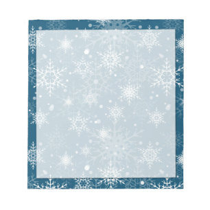 Bloc De Notas Copos de nieve blancos a cielo abierto