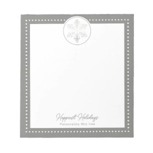 Bloc De Notas Copos de Nieve Elegantes Personalizados para las F