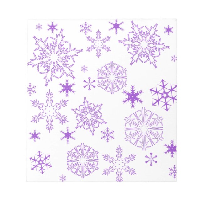 Bloc De Notas copos de nieve púrpura (Frente)