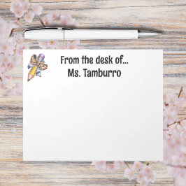 Bloc De Notas Coquette bow personalizado con el nombre de vuelta