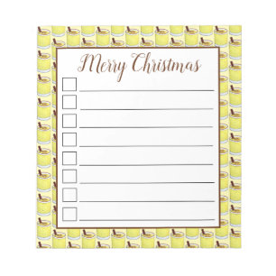 Bloc De Notas Coquito Bebida de huevo puertorriqueña Feliz Navid