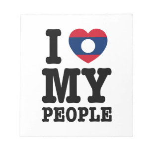 Bloc De Notas Corazón (amor) Mi pueblo lao