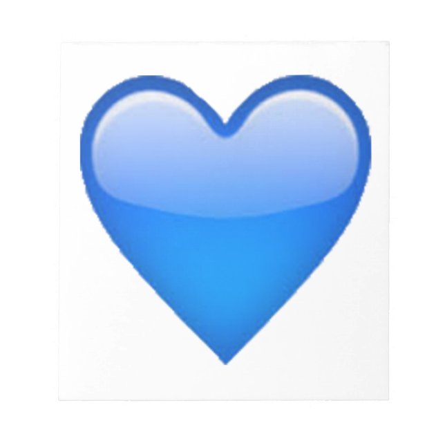 Bloc De Notas Corazón azul - Emoji (Frente)