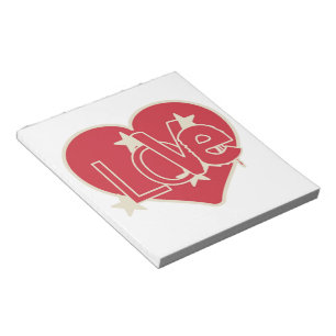 BLOC DE NOTAS CORAZÓN DE AMOR