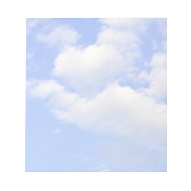 Bloc De Notas Corazón de las nubes Notepad (Frente)