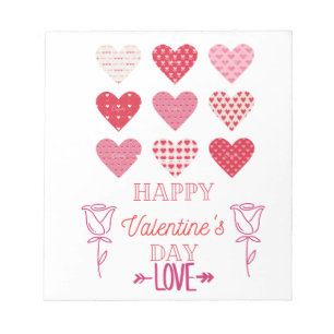 Bloc De Notas corazón de valentina con amor