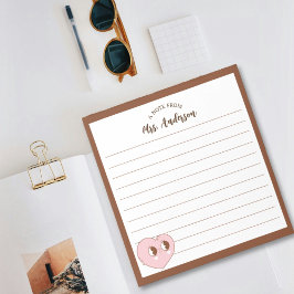 Bloc De Notas Corazón retro lindo de vuelta a la escuela marrón