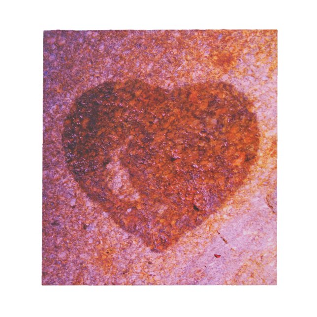 Bloc De Notas corazón rosa coral (Frente)