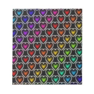 Bloc De Notas Corazones arcoiris