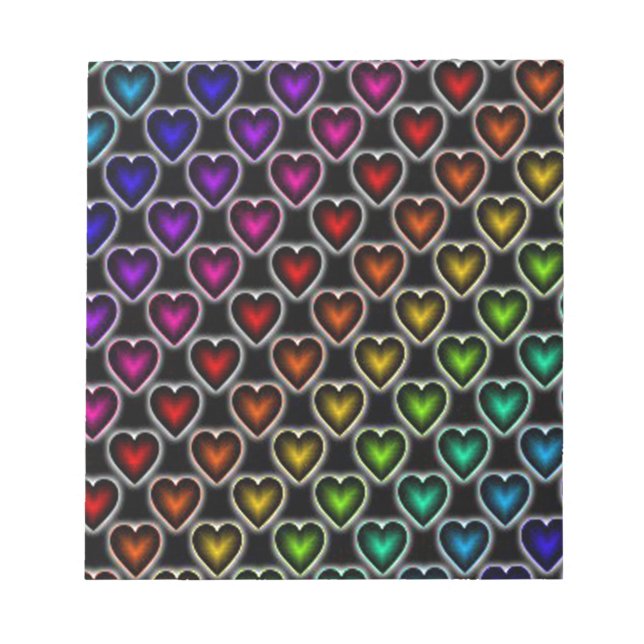 Bloc De Notas Corazones arcoiris (Frente)