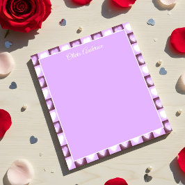 Bloc De Notas Corazones Celestiales de Color Malva para el Día d