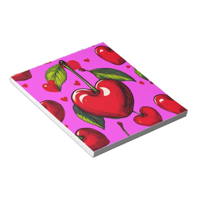 Bloc De Notas Corazones de Cereza (Lado Derecho)