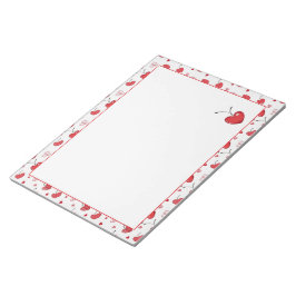 Bloc De Notas Corazones de cereza lindos Boho escandinavo San Va