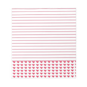 Bloc De Notas Corazones de color rojo encadenados
