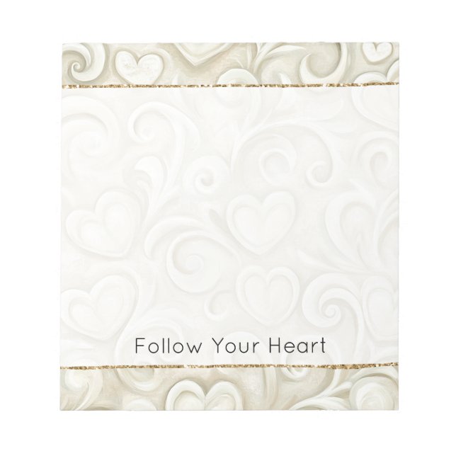 Bloc De Notas Corazones de Crema (Frente)
