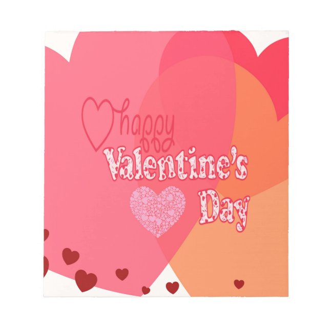 Bloc De Notas Corazones día de San Valentín (Frente)