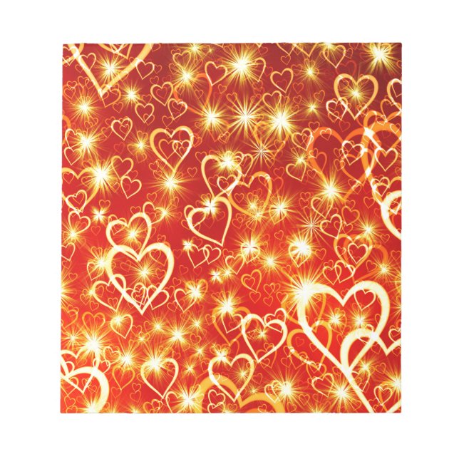 Bloc De Notas Corazones en llamas (Frente)