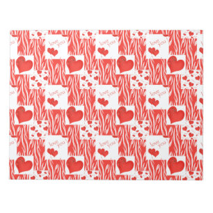 Bloc De Notas corazones rojos, amor,