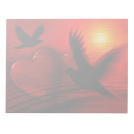 Bloc De Notas Corazones y palomas