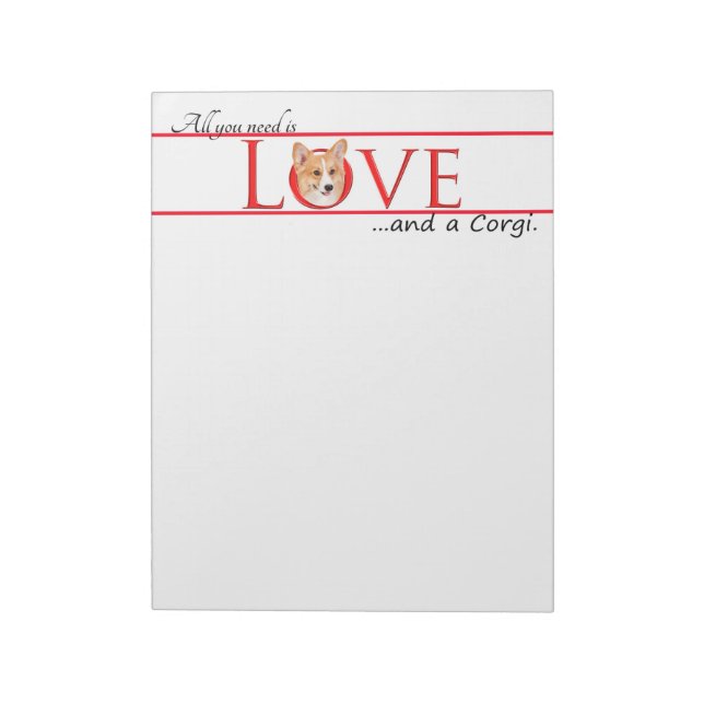 Bloc De Notas Corgi Love Notepad (Lado Izquierdo)