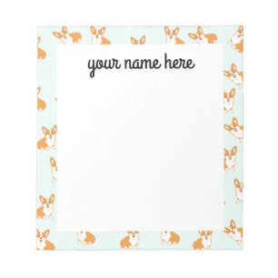 Bloc de notas Corgi personalizado