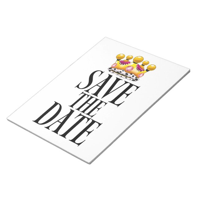 Bloc De Notas corona de boda para guardar la fecha (Lado Derecho)