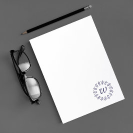 Bloc De Notas Corona de laurel negra monogramada