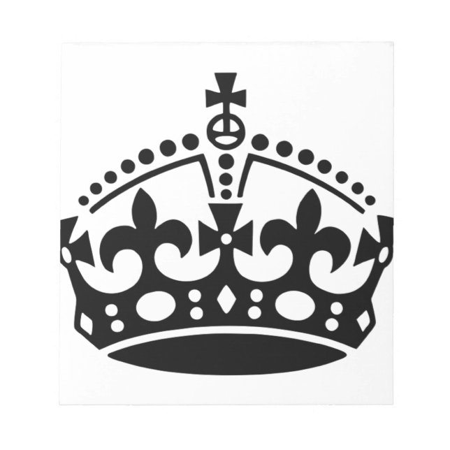Bloc De Notas Corona de Mantén la Calma (Frente)