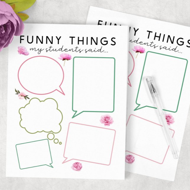 Bloc De Notas Cosas divertidas que dijeron mis estudiantes (Subido por el creador)