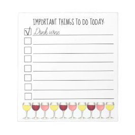 Bloc De Notas Cosas Importantes Para Tomar La Lista De Verificac