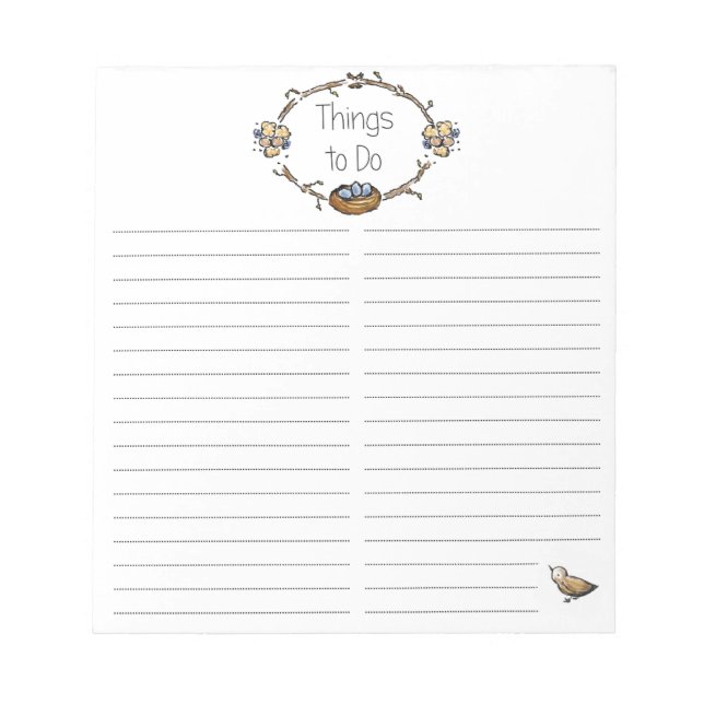 Bloc De Notas Cosas para hacer Notepad (Frente)