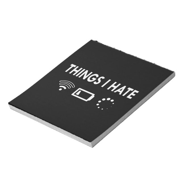 Bloc De Notas Cosas que odio (Lado Izquierdo)